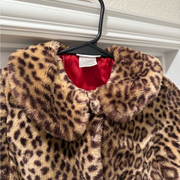 American Girl Leopard Print Coat with Red Lining - Picture 3 of 8